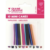 Tranches de canes MINI MINI Papillons Libellules