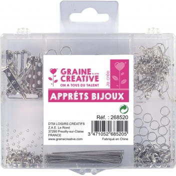 268520 - 3471052685205 - Graine créative - Coffret d'accessoires création Bijoux Coloris Argent - 8