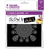 Cartes à décorer Slow & Art Mandala Noir
