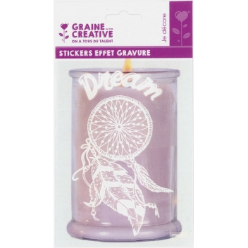 290000 - 3471052900001 - Graine créative - Sticker pour verre Effet Gravure Attrape-Reves