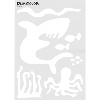 400632 - 8414213091113 - PlayColor - Gouache pour textile Playcolor 6 pcs + Pochoirs Garçon - 2