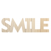 Texte Décoration murale en MDF Smile 54 x 16 cm