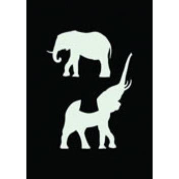 194731 - 3760131947311 - Ki-Sign - Pochoir adhésif Éléphants 7x10 cm