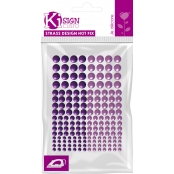 Strass thermocollant tissu ø3/4/5/6mm Duo Violet 176 pièces