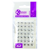 Clou Étoile thermocollant métal 8mm Argenté 15 pièces