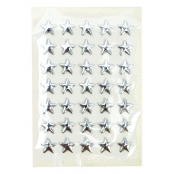 Clou Étoile thermocollant métal 8mm Argenté 15 pièces