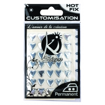 194173 - 3760131941739 - Ki-Sign - Clou Coeur thermocollant 10mm Argenté 15 Pièces - 2