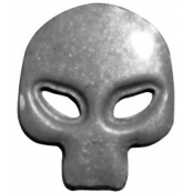Clou Tête de mort (Skull) thermocollant 12x10mm Argenté 16 Pièces