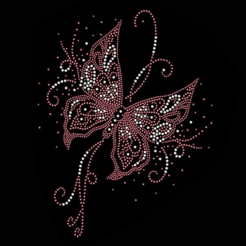 194534 - 3760131945348 - Ki-Sign - Transfert thermocollant clou & strass Papillon 20x26 cm