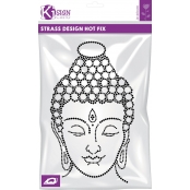 Transfert thermocollant clou & strass Bouddha 25x15 cm