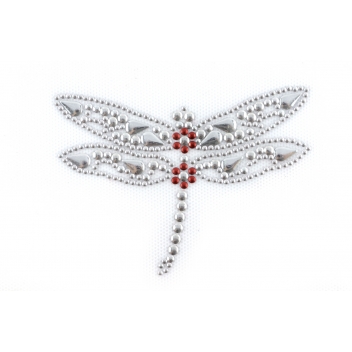 194622 - 3760131946222 - Ki-Sign - Transfert thermocollant clou & strass Libellule 8,7x10,4 cm - 3
