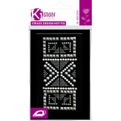 Transfert thermocollant clou & strass Design Éthno 13x6,5 Cm