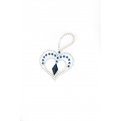 Transfert thermocollant clou & strass Coeur 10,5x7,5 cm