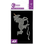 Transfert thermocollant clou & strass Licorne 8,4x5,4 cm