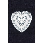 Transfert thermocollant dentelle Coeur n°3 7,5x7 cm