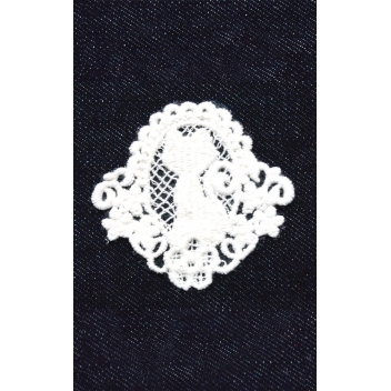 194641 - 3760131946413 - Ki-Sign - Transfert thermocollant dentelle Chat 6x6,5 cm