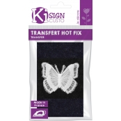 Transfert thermocollant dentelle Papillon n°3 7,5x8 cm