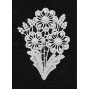 Transfert thermocollant dentelle Bouquet Fleurs 9x6,5 cm