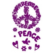 Transfert thermocollant Mini Peace N\'Love 9x14,5 cm