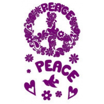 194583 - 3760131945836 - Ki-Sign - Transfert thermocollant Mini Peace N'Love 9x14,5 cm - France - 2