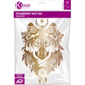 Transfert thermocollant Tete De Loup Cuivre A4