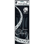 Transfert thermocollant velours Plumes n°2 Noir 10x30 cm