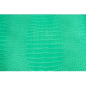 Coupon Simili Cuir 66x45 cm Croco Turquoise