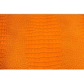 Coupon Simili Cuir 66x45 cm Croco Orange