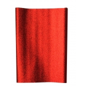 Coupon Tissu Pailleté Rouge 66x45 cm