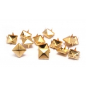 Clous rivet à griffes Carré 10mm Doré 30 pièces