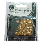 Clous rivet à griffes Rond ø10mm Doré 30 pièces