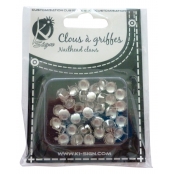 Clous rivet à griffes Rond ø8mm Argenté 50 pièces