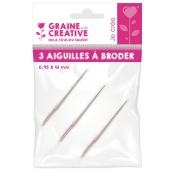 Aiguilles à broder 3 pièces 0,95x41mm