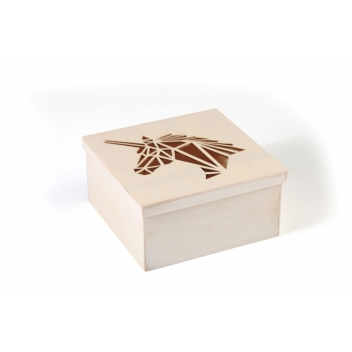 106306 - 3532431063066 - Graine créative - Boîte en bois Licorne 15x15cm - 3