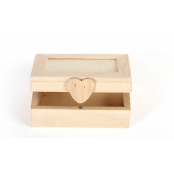 Boîte en bois aimantée Coeur 11,5x5cm