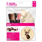 Kit Broderie sur Bois Suspension à Broder Renne