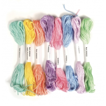 205022 - 3532432050225 - Graine créative - Fil à broder 8 échevettes 7m Pastel - 6