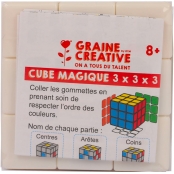 RubiCube vierge Puzzle à décorer Blanc