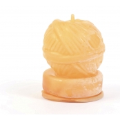 Moule à bougie en latex Pelote de Laine 8 x 7 x 8 cm