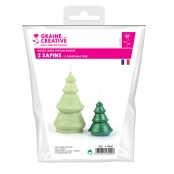 Moule à bougie en latex Bougie Sapins 2 Tailles