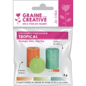 Colorants solides pour Bougie 3 couleurs Tropical