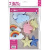 Moule pour Savon Licorne Nuage Arc-en-ciel Etoile