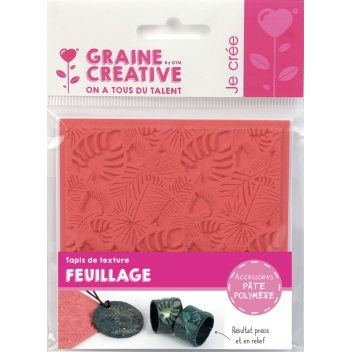265401 - 3471052654010 - Graine créative - Tapis de Texture pour la Fimo Feuillage