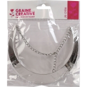 Collier Plastron Coloris Argenté