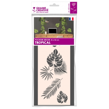 226185 - 3471052261850 - Graine créative - Pochoir déco 15x40 cm Tropical