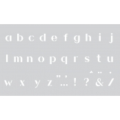 Pochoir déco 12x20 cm Alphabet Minuscule N°1
