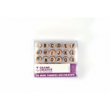 1001020 - 3471051001020 - Graine créative - Tampon en bois Alphabet 26 pièces