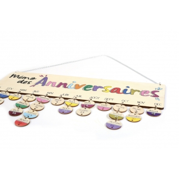 Calendrier Memo Anniversaire En Bois 400x12 Graine Creative Ref