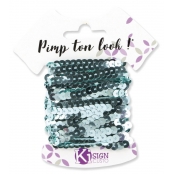 Ruban Sequins Vert Opaline 6m Largeur 6 mm