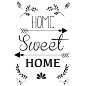 Transfert Thermocollant Home Sweet Home Noir A4